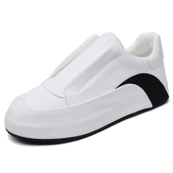 DRESSOVER Genuine Leather Slip-on Breathable Running Casual Shoes